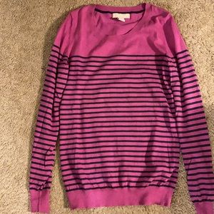 Pink and navy sweater